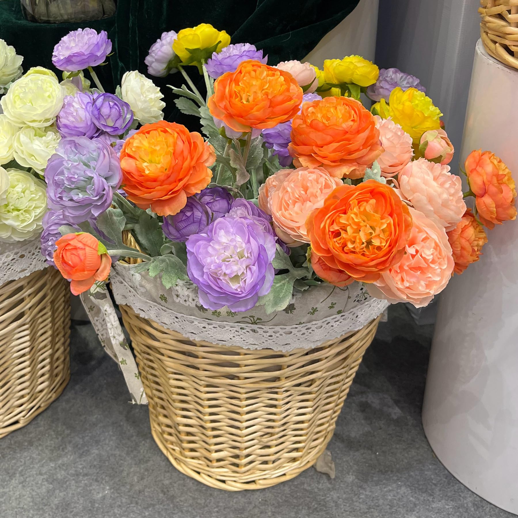 Amazon.co.jp: 6個 人工ラナンキュラス 花 本物の手触り シルク